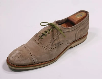 Zapatos de vestir Allen Edmonds Strandmok beige gamuza puntera Oxford 11,5 E Foto 1 de 4