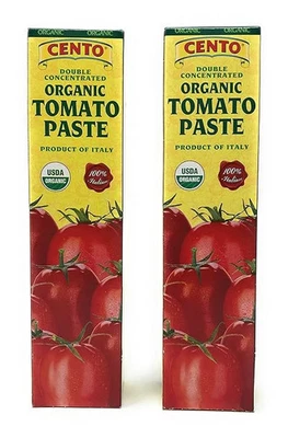 * Cento Double Concentrated ORGANIC Tomato Paste - 2/ 4.56 Oz Tubes Exp 4/30/27