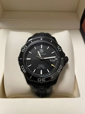TAG Heuer Aquaracer WAK2180 Automatic Black Dial 41mm Men’s Watch W/Box - Image 1 of 4