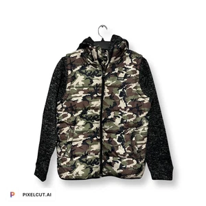 Giubbotto Joes Ragazzo Puffer Due Fer Giacca Multicolore Mimetico Lunghezza Media Zip L Nuovo - Foto 1 di 9