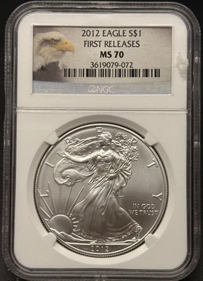 2012 American Silver Eagle NGC MS 70 First Releases - Image 1 of 4