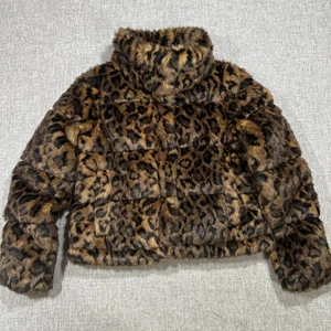 Neu mit Etikett Abercrombie & Fitch gefütterte Mini-Jacke Kunstfell Druckknopf Retro Damengröße M 180 $ - Bild 1 von 16