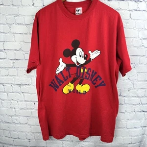 Camisa Roja Gráfica Vintage Años 90 Disney Designs WDW Mickey Mouse XL - Imagen 1 de 7