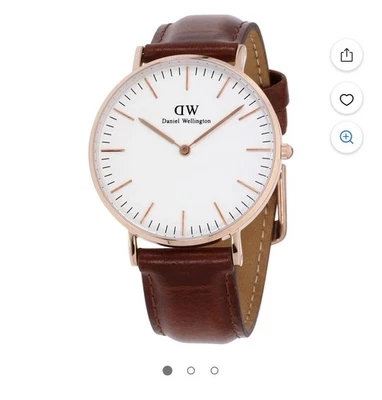 Reloj clásico Daniel Wellington correa de cuero marrón Foto 1 de 4