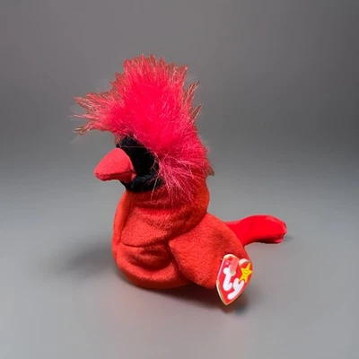Ty Beanie Babies “Mac” Pájaro Rojo Cardenal-Nuevo con Etiqueta Peluche Pájaro Juguete Regalo Foto 1 de 4