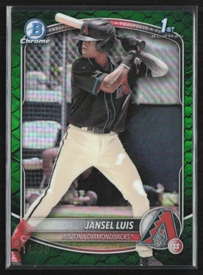 Jansel Luis 2025 Bowman Chrome Reptilian Green Refractor /99 #BCP-84 Arizona - Image 1 of 3