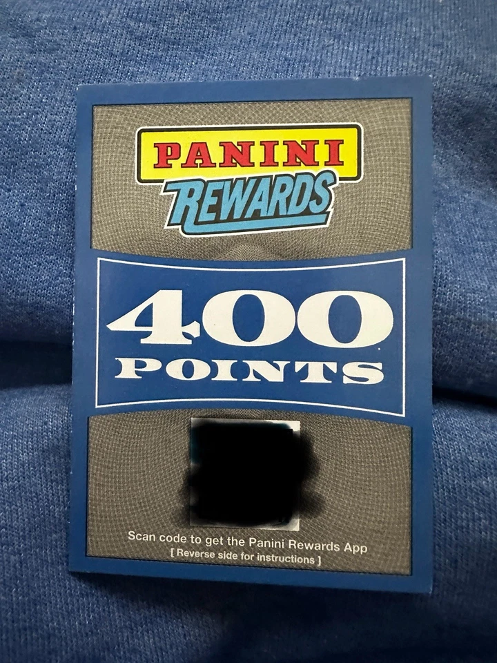 Tarjeta de canje de 400 puntos Panini Rewards 2021 SIN CANJEAR (tarjeta comercial única) Foto 1 de 1