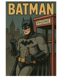 Batman chilling Lovely poster/print/wall art! - Picture 1 of 1