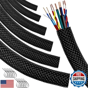 Automotive Wire Loom High Temperature Braided Wire Loom, Split-Sleeve Heat Re - Afbeelding 1 van 5