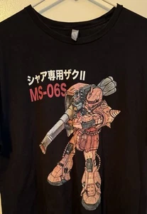 Gundam Zaku II Men's T Shirt Char's MS-06S Manufactured by Zeonic - Picture 1 of 10
