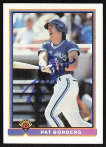 1991 Bowman Pat Borders Auto Toronto Blue Jays #14 Card Signed - Picture 1 of 2