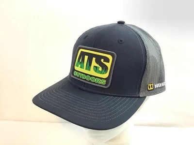 Gorra ajustable gris negro de malla trasera de camionero Hustler ATS para exteriores Foto 1 de 4