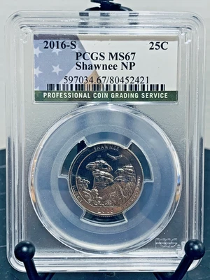 2016-S Washington Quarter Shawnee NP PCGS MS67 Mint State 67 #80452421 - Image 1 of 2