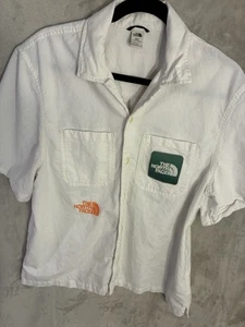 North Face Earth Day Valley Woven Utility Shirt Men M Button up Camp retro y2k - Picture 1 of 18