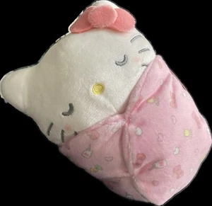 Rare Doll Swaddle Mascot Hello Kitty Characters Vintage 6 in L SZ Japan Pink - Picture 1 of 5
