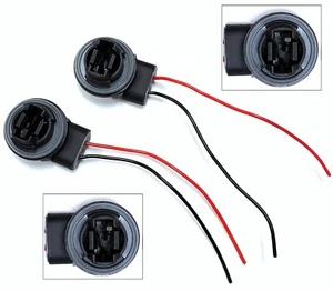 Universal Pigtail Wire Female Socket 3156 Two Harness Rear Turn Signal Light Fit - Bild 1 von 10