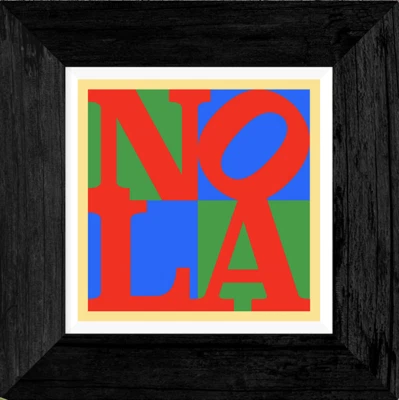 NOLA - Impressão pop art de Nova Orleans à maneira de Robert Indiana - 12" x 12" - Imagem 1 de 3