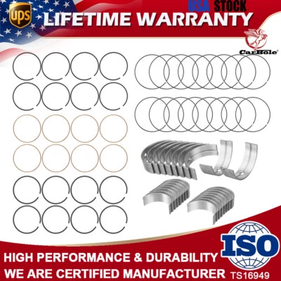 Anillo de pistón del motor de 5,7 L/rodamiento de varilla principal para Dodge Ram Jeep Chrysler 2003-2008 Foto 1 de 4