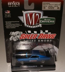 M2 MACHINES 1970 FORD MUSTANG BOSS 429, BLUE, SPEED DOG SHIFT KNOBS, 1:64, NIB - Picture 1 of 4