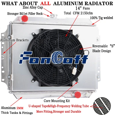 3 Row Radiator Shroud Fan fit Holden Rodeo TF 2.8L Diesel 1988-1997 MT AU - image 1 of 4