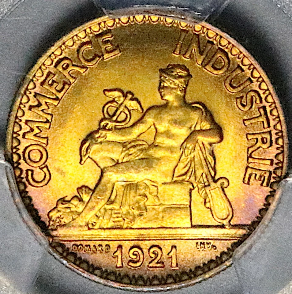 1921 PCGS MS67 France 50 Centimes Key Date Chambres Paris Mint Coin (25022203C) - Image 1 of 4