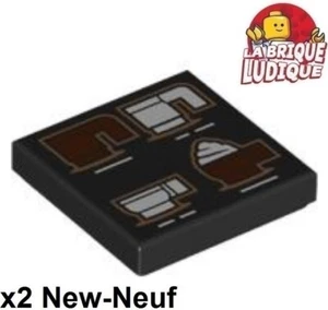 LEGO 2x Tile Decorated 2x2 Poster Cup Coffee Mug Coffee Cups Black 3068pb2263 - Picture 1 of 1