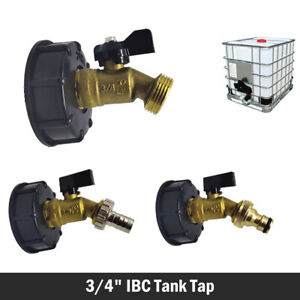 IBC Adapter mit 3/4" Auslaufhahn Regenwasser 1000 Liter Container Tank Industrie