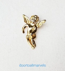 Vintage Ballou Golden Cherub Pin Marked - Picture 1 of 6