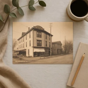 Postal con imagen real Bateman's Hall, Cedarville NJ, publicada con reverso dividido - Imagen 1 de 3