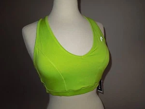 HEAD DRI-MOTION MEDIUM IMPACT GREEN SPORT BRA W/ CUPS SIZE M NWT - Picture 1 of 6