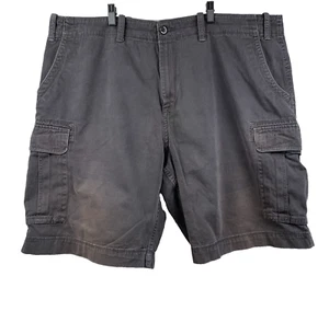 THE FOUNDRY SUPPLY CO Cargo Shorts Men's 46 x 10 Black Faded Workwear Relaxed - Picture 1 of 15