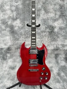 Guitarra Eléctrica SG Color Rojo Vino Cuerpo Caoba Palisandro Diapasón 24 Trastes - Imagen 1 de 20