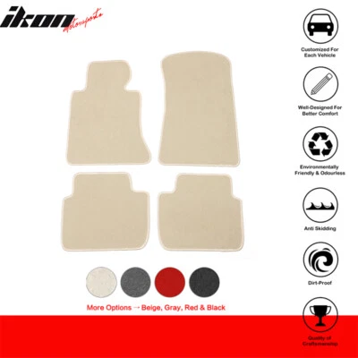 98-06 E46 Serie 3 Alfombrillas Delanteras Traseras Nylon Beige Alfombras 4 Piezas para: (BMW) Foto 1 de 4