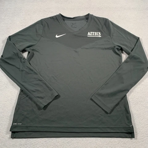 San Diego State Aztecs Shirt Womens Medium Gray Player Issued Long Sleeve Nike Cover