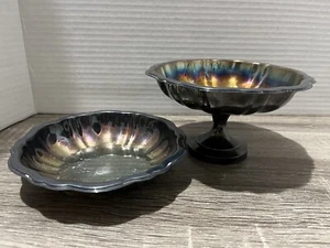 Wm A Rogers By Oneida Ltd Footed Pedestal Dish 3" tall, 5" wide and extra tray - Picture 1 of 5