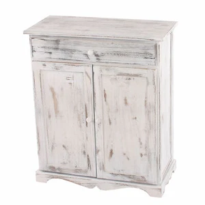 Cassettiera armadio, 78x66x33cm, look shabby, vintage bianco - Foto 1 di 2