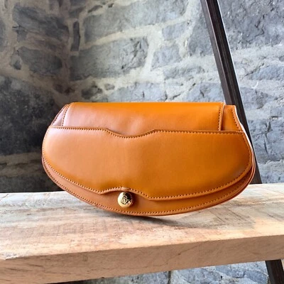 Elie Saab Tan Leather Clutch Bag — 第 1/4 张图片