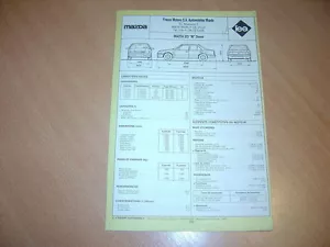 Fiche technique l'Expert automobile Mazda 323 Diesel "1990" - Imagen 1 de 1
