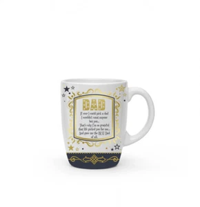 New boxed Dad star present gift fine china mug coffee cup Free P+P - Picture 1 of 2