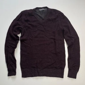 VINCE V-Neck Wool Cashmere Blend Pullover Sweater Mens Medium Purple - Picture 1 of 10