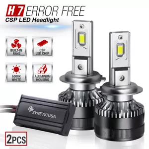 2x H7 LED 3959LM Headlight Bulbs 6000K White with driver for High or Low Beams - Foto 1 di 9