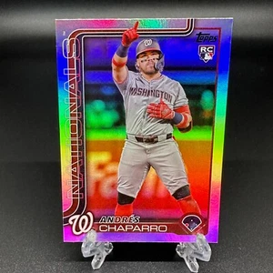2025 Topps Series 1 Andres Chaparro Rookie Rainbow Foil 167 Washington Nationals - Picture 1 of 2