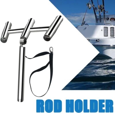 Stainless SteelBoat Outrigger Stylish  3 Tubes  Fishing Rod Holder  Gimbal Pin - Image 1 of 4