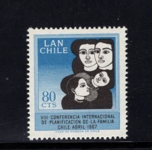 Chile 1967 Chileno Familia de cuatro Padre Madre dos Hijas Correo aéreo NH Sc C272 - Imagen 1 de 1