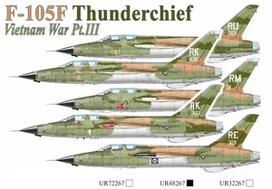 Calcomanías UpRise UR48267 - CALCOMANÍA F-105F Thunderchief Guerra de Vietnam Parte 3 1/48 - Imagen 1 de 7
