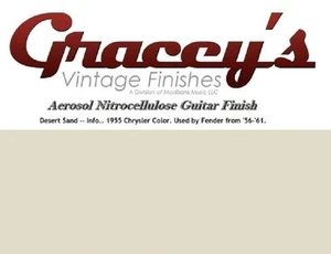-Desert Sand- Gracey's Vintage Finishes Nitrocellulose Guitar Lacquer Aerosol. - Picture 1 of 1