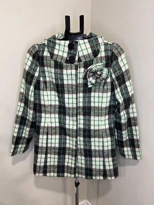 Abrigo chaqueta a cuadros Bottega Veneta para mujer talla pequeña a mediana rara y hermosa Foto 1 de 4