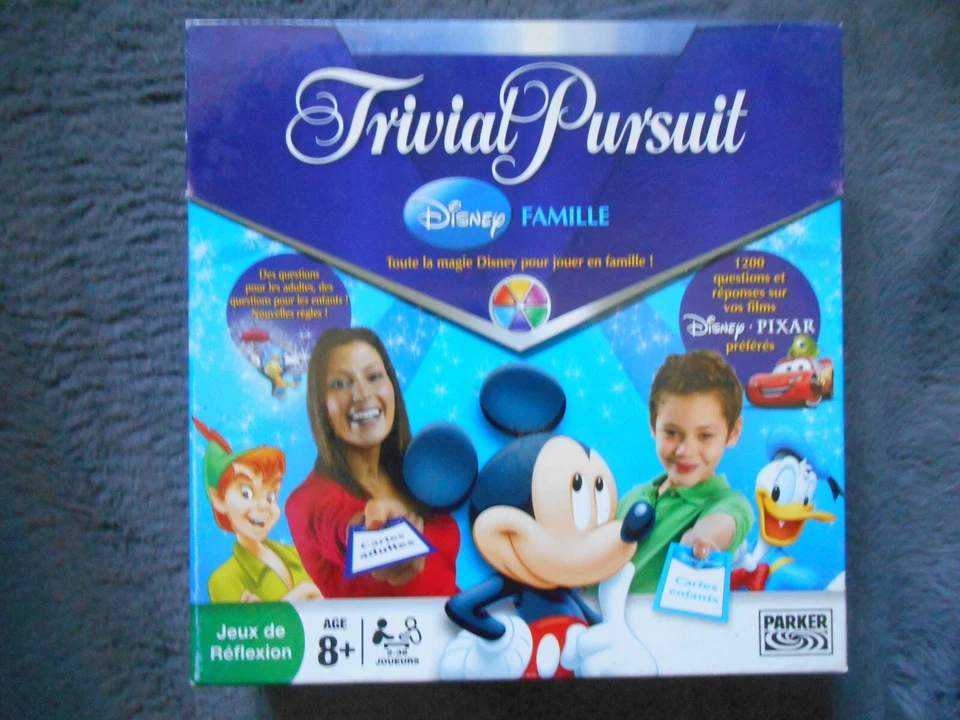 Jeu de société Trivial Pursuit Disney Bleu Famille VF - Photo 1/1