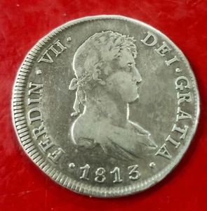ESPAÑA. AÑO 1813. CALICO 629. FERNANDO VII. 8 REALES PLATA SANTIAGO. REF A/F. - Imagen 1 de 2