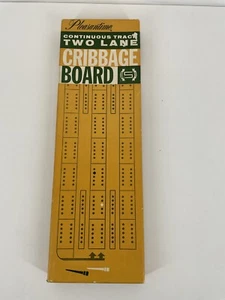 Vintage 1967 Pleasantime Continuous Track Two Lane Cribbage Board No. 715 NICE! - Picture 1 of 9